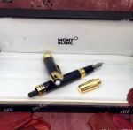 NEW UPGRADED Montblanc Pen Fake for Sale JFK Black Resin Fountain Pen